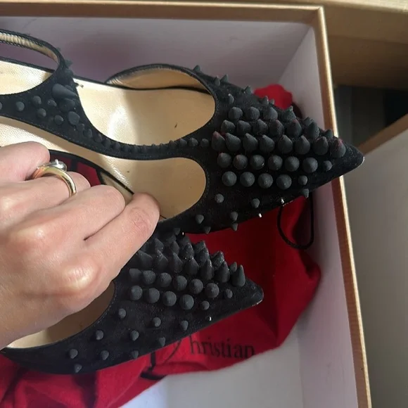 Spiked Louboutin heels sz 38 - Picture 7 of 14